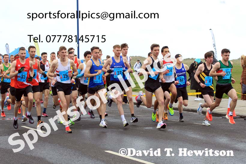 Senior mens 12 Stage 2023 Northern Mens 12 stage and Womens 6 Stage Relays and Young Athletes, Redcar. Photo: David T. Hewitson/Sports for All Pics